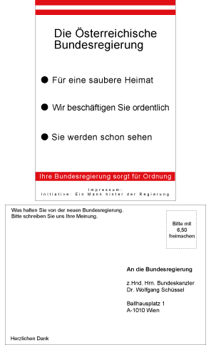 Postkarte zur Aktion